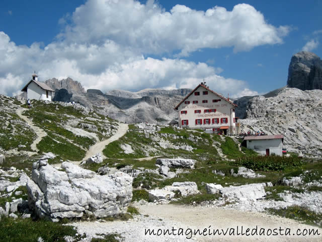 arrivo al rifugio locatelli